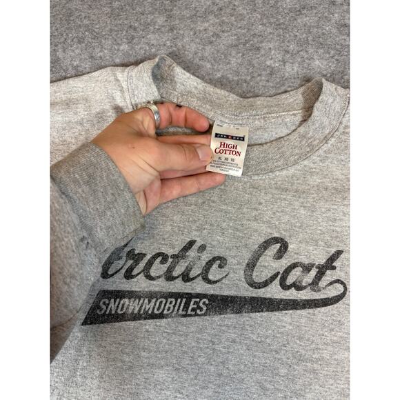 VINTAGE Arctic Cat Snowmobiles Jerzees Shirt Mens XL Gray Short Sleeve Tee 90s - Picture 5 of 6